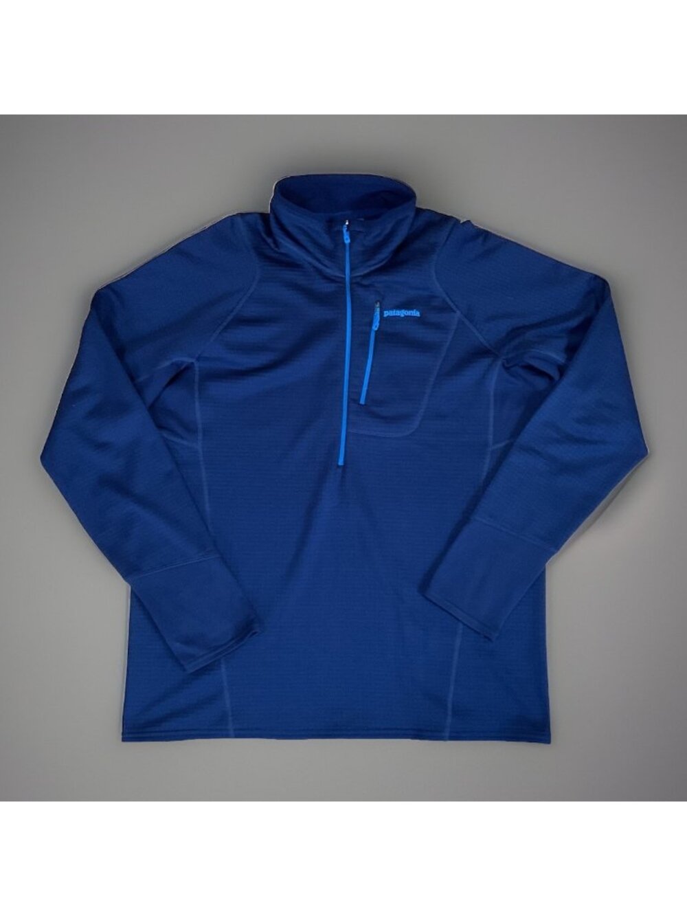 Patagonia Mens XL R1 Techface Regulator Blue Pullover Outdoors Hiking Gorpcore